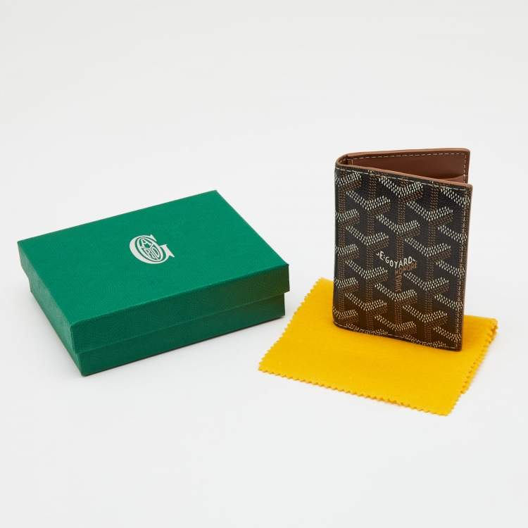Pre Owned Goyard Brown Goyardine Coated Canvas Saint Pierre Bifold Card Holder