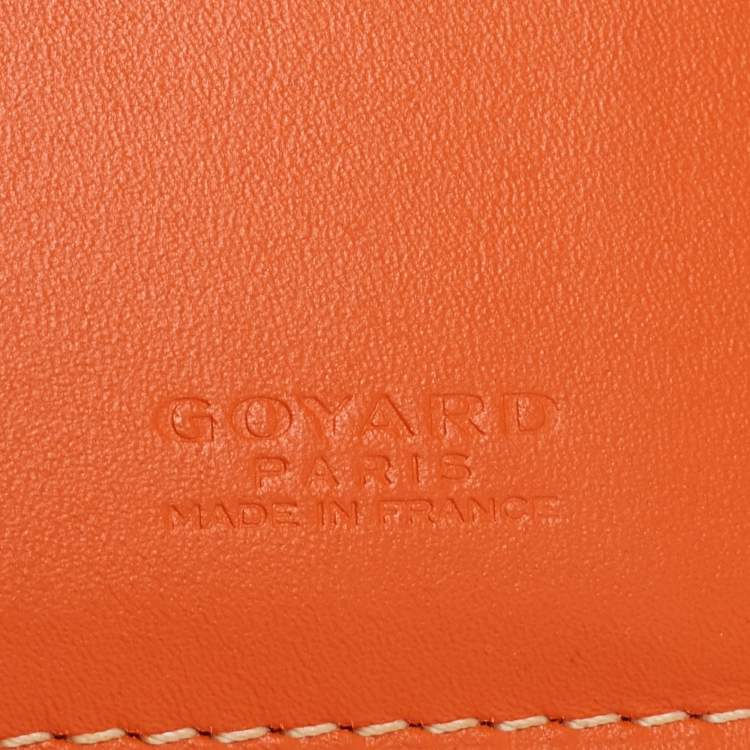مملوكة مسبقًا Goyard Orange Goyardine Coated Canvas Saint Pierre Bifold Card Holder