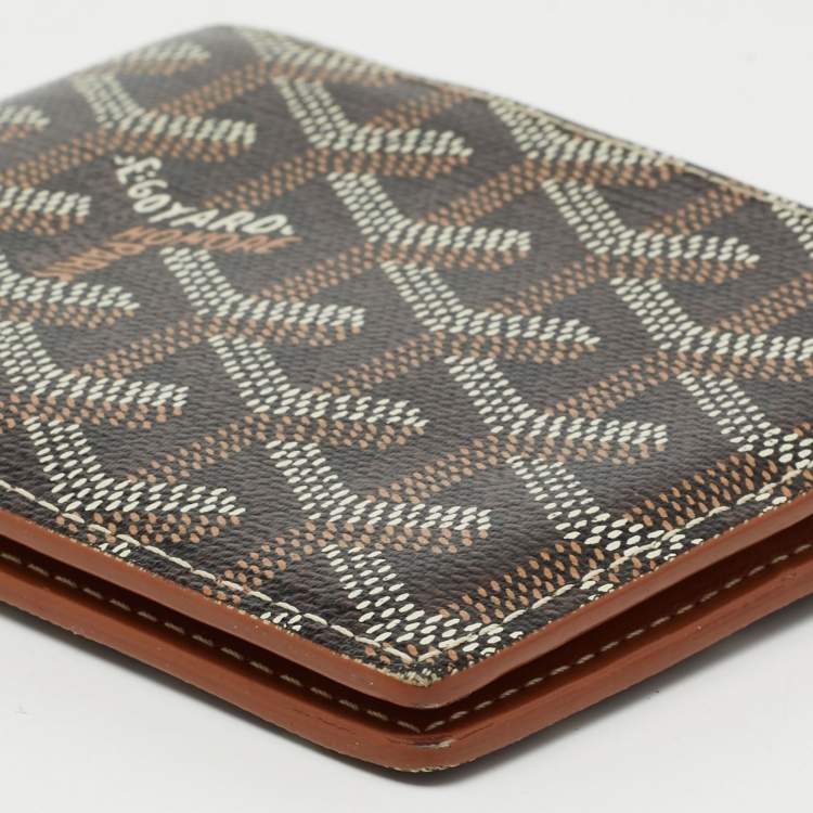 Pre Owned Goyard Brown Goyardine Coated Canvas Victoire Wallet