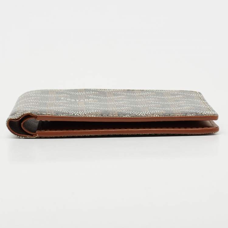 Pre Owned Goyard Brown Goyardine Coated Canvas Victoire Wallet