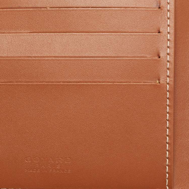 Pre Owned Goyard Brown Goyardine Coated Canvas Victoire Wallet