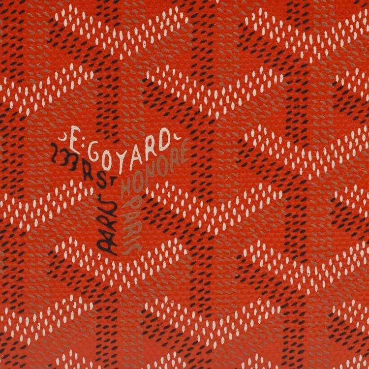 Pre Owned Goyard Orange Goyardine Coated Canvas Victoire Bifold Wallet