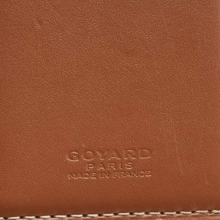 Pre Owned Goyard Black/Brown Goyardine Coated Canvas St.Marc Card Wallet