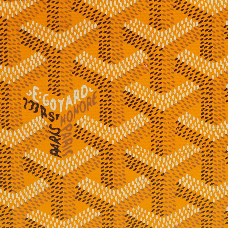 Pre Owned Goyard Yellow Goyardine Coated Canvas Victoire Bifold Wallet