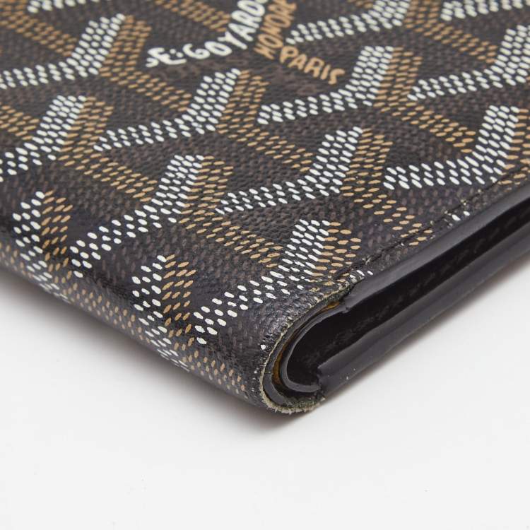 Pre Owned Goyard Brown Goyardine Coated Canvas Victoire Bifold Wallet