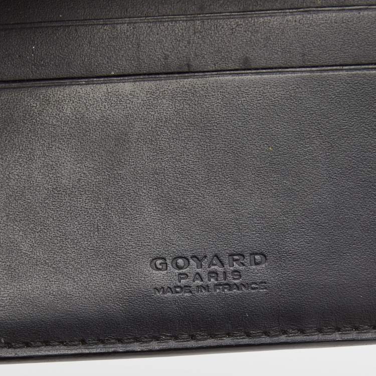 Pre Owned Goyard Brown Goyardine Coated Canvas Victoire Bifold Wallet