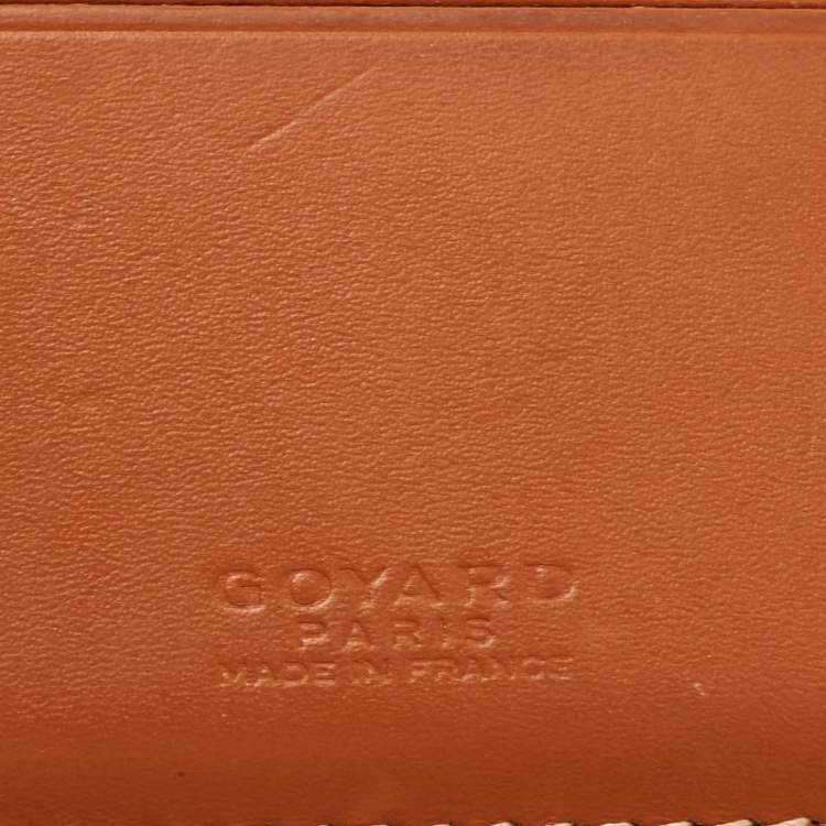 Pre Owned Goyard Brown Goyardine Coated Canvas Victoire Bifold Wallet