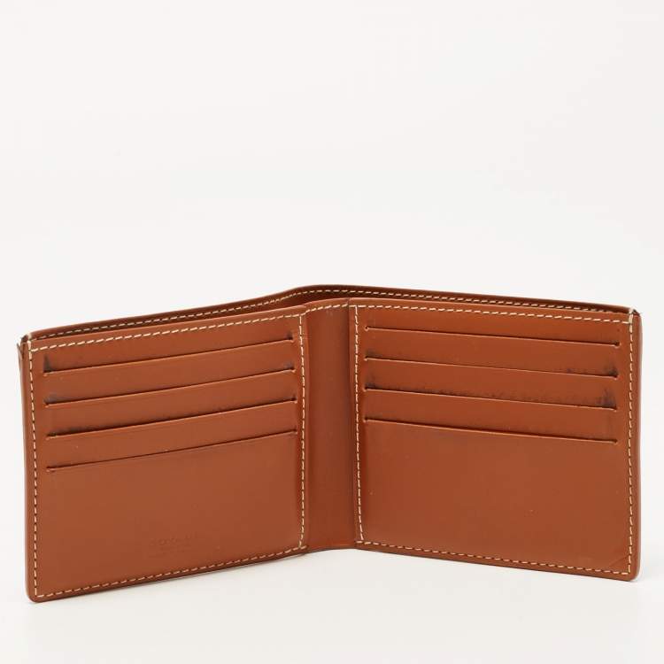 Pre Owned Goyard Brown Goyardine Coated Canvas Victoire Bifold Wallet
