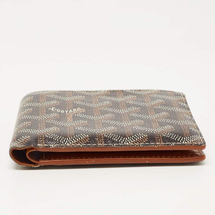 Pre Owned Goyard Brown Goyardine Coated Canvas Victoire Bifold Wallet