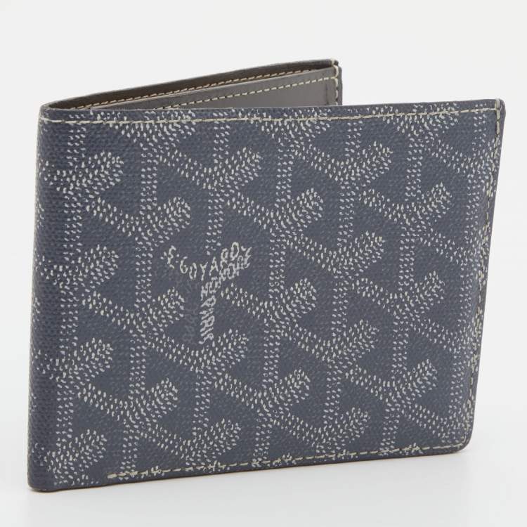 Pre Owned Goyard Grey Goyardine Coated Canvas Victoire Bifold Wallet