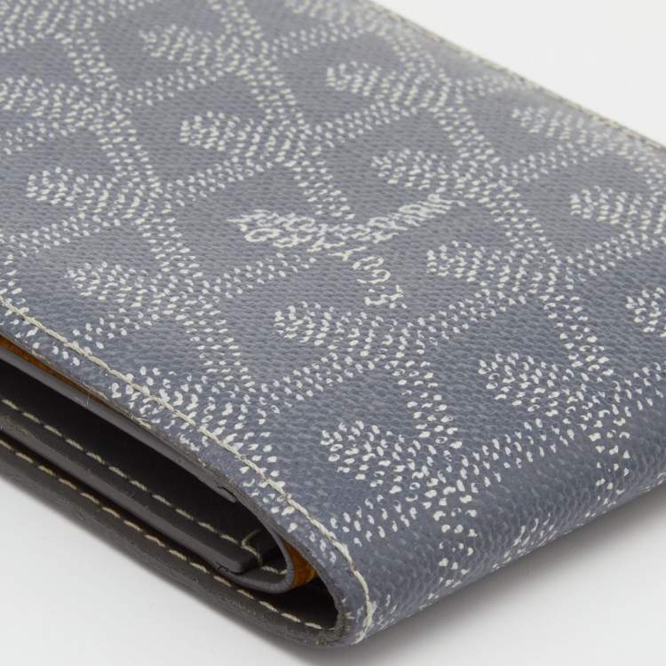 Pre Owned Goyard Grey Goyardine Coated Canvas Victoire Bifold Wallet