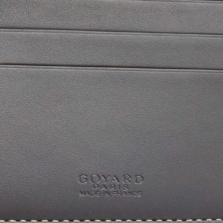 Pre Owned Goyard Grey Goyardine Coated Canvas Victoire Bifold Wallet