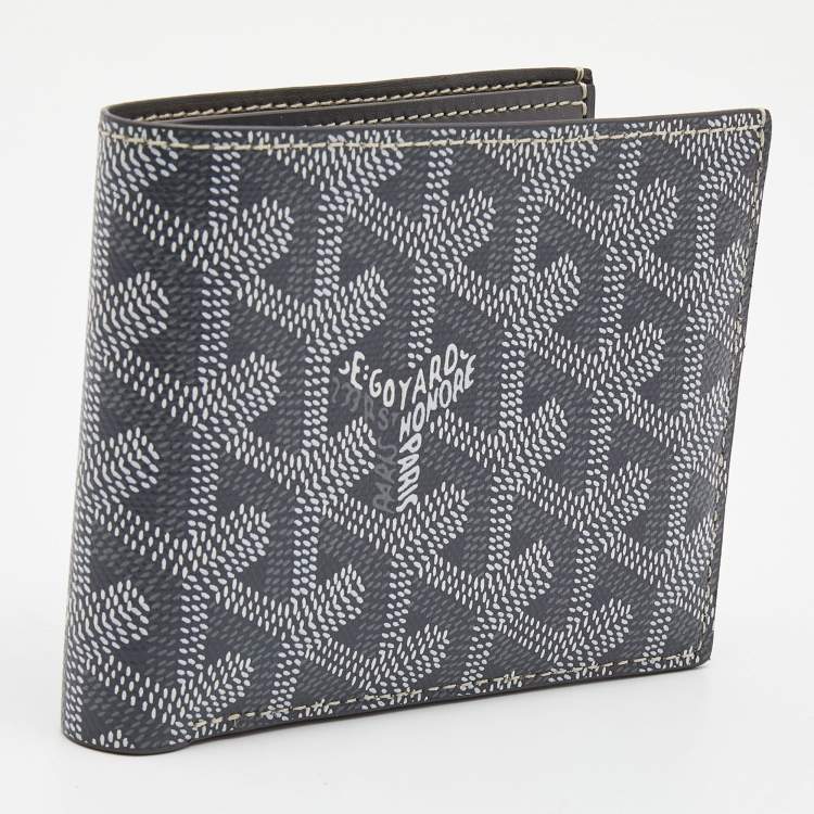 Pre Owned Goyard Grey Goyardine Coated Canvas Victoire Bifold Wallet