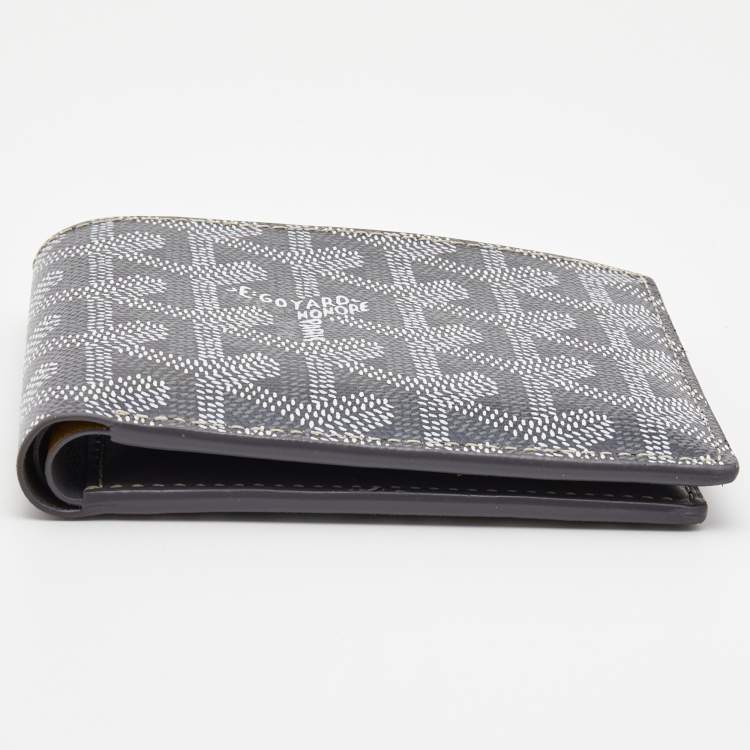 Pre Owned Goyard Grey Goyardine Coated Canvas Victoire Bifold Wallet
