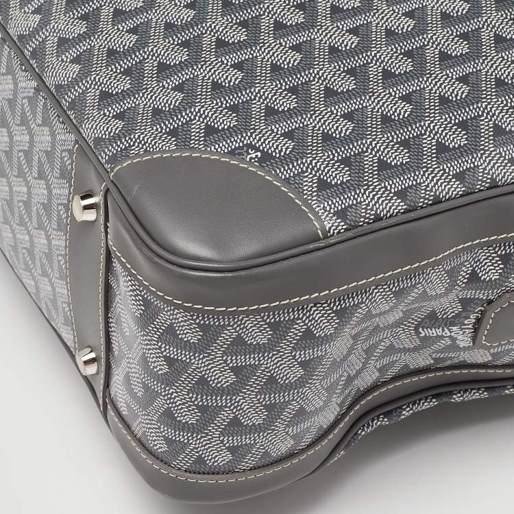 Pre Owned Goyard Grey Goyardine Coated Canvas and Leather Ambassade MM Briefcase Bag