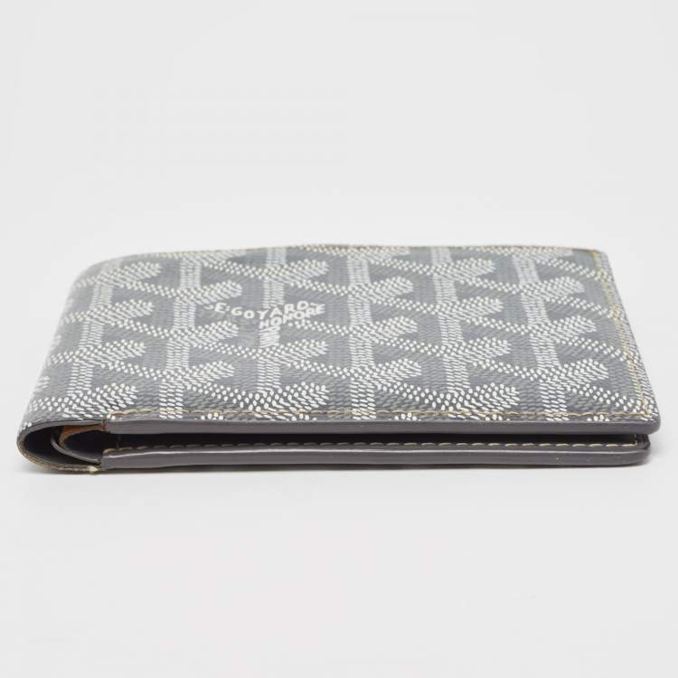 Pre Owned Goyard Grey Goyardine Coated Canvas Victoire Bifold Wallet