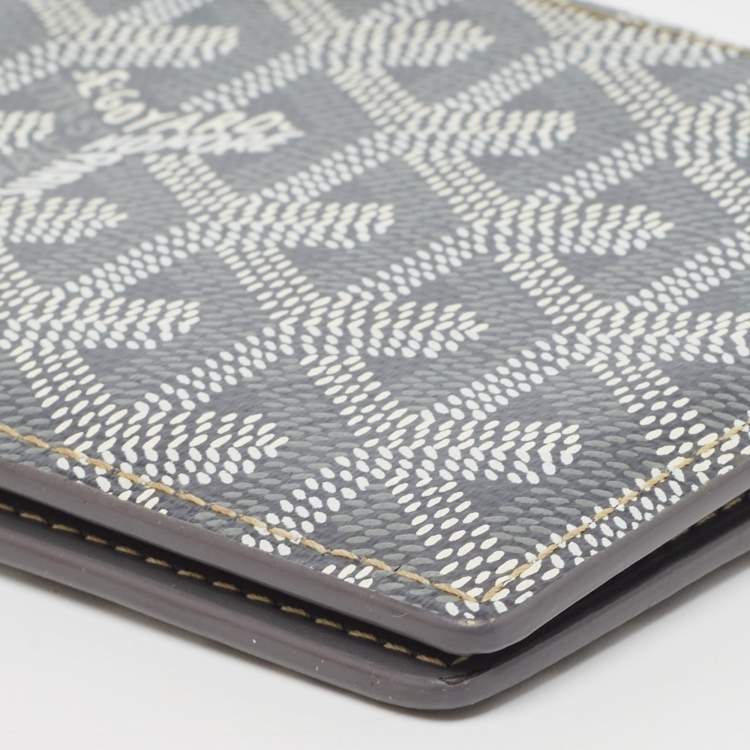 Pre Owned Goyard Grey Goyardine Coated Canvas Victoire Bifold Wallet
