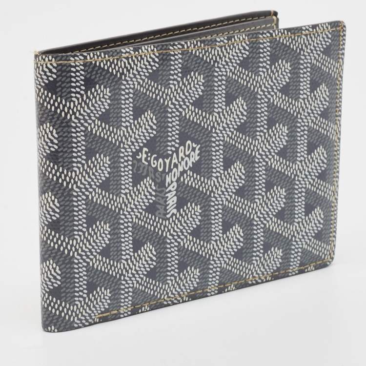 Pre Owned Goyard Grey Goyardine Coated Canvas Victoire Bifold Wallet