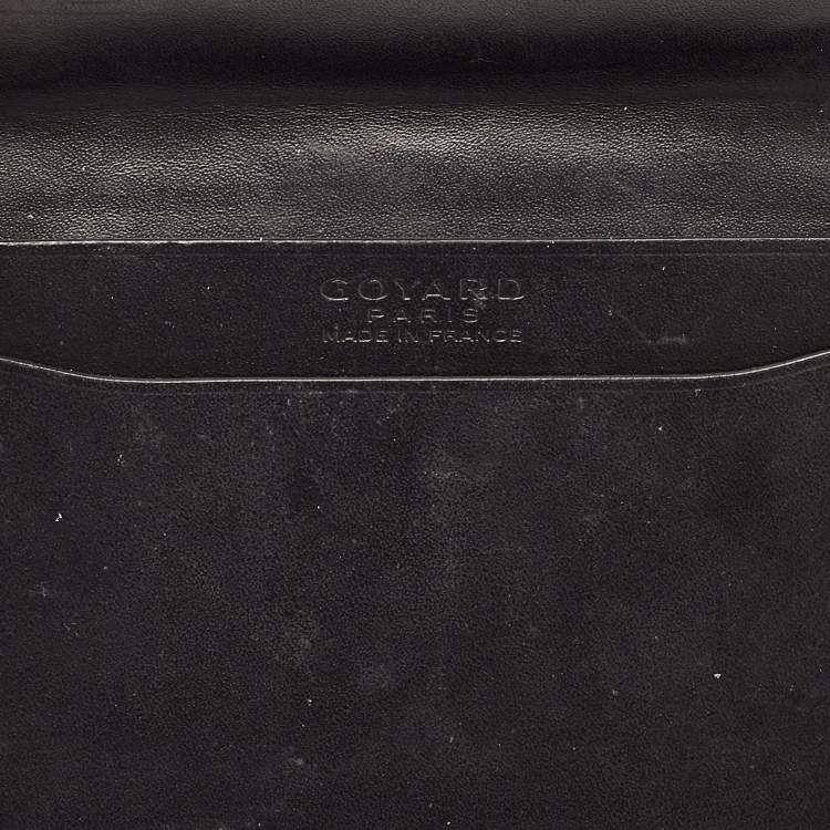 Pre Owned Goyard Black Goyardine Coated Canvas Business Card Holder