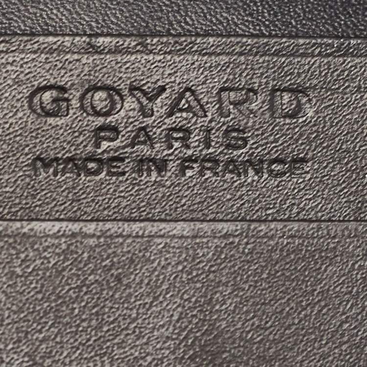 Pre Owned Goyard Black Goyardine Coated Canvas Business Card Holder