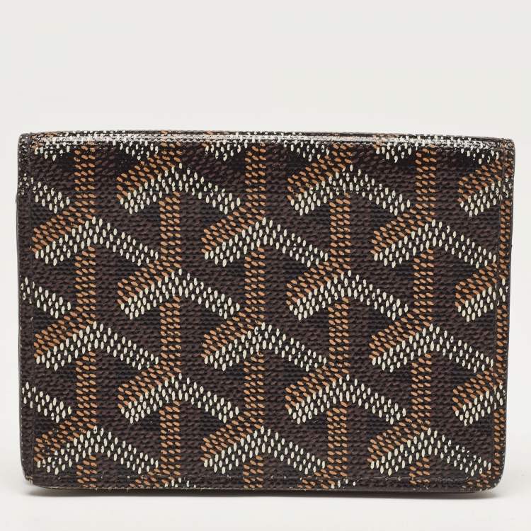Pre Owned Goyard Black Goyardine Coated Canvas Business Card Holder