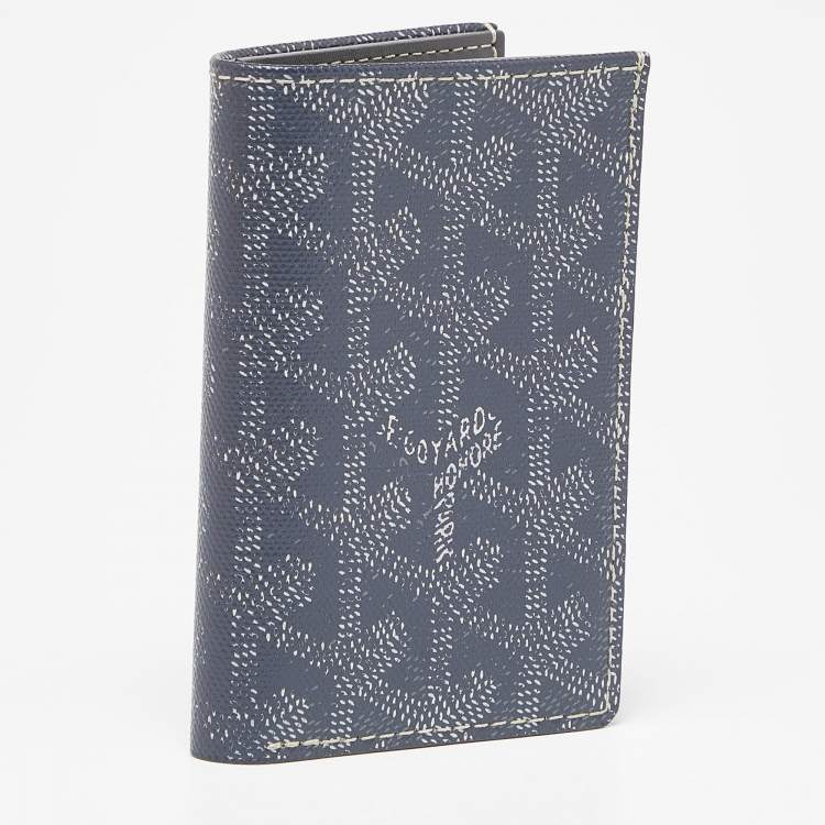 Pre Owned Goyard Grey Goyardine Coated Canvas St. Marc Card Holder