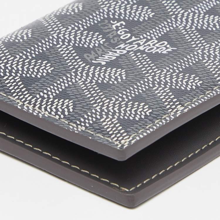 Pre Owned Goyard Grey Goyardine Coated Canvas Saint Pierre Bifold Card Holder