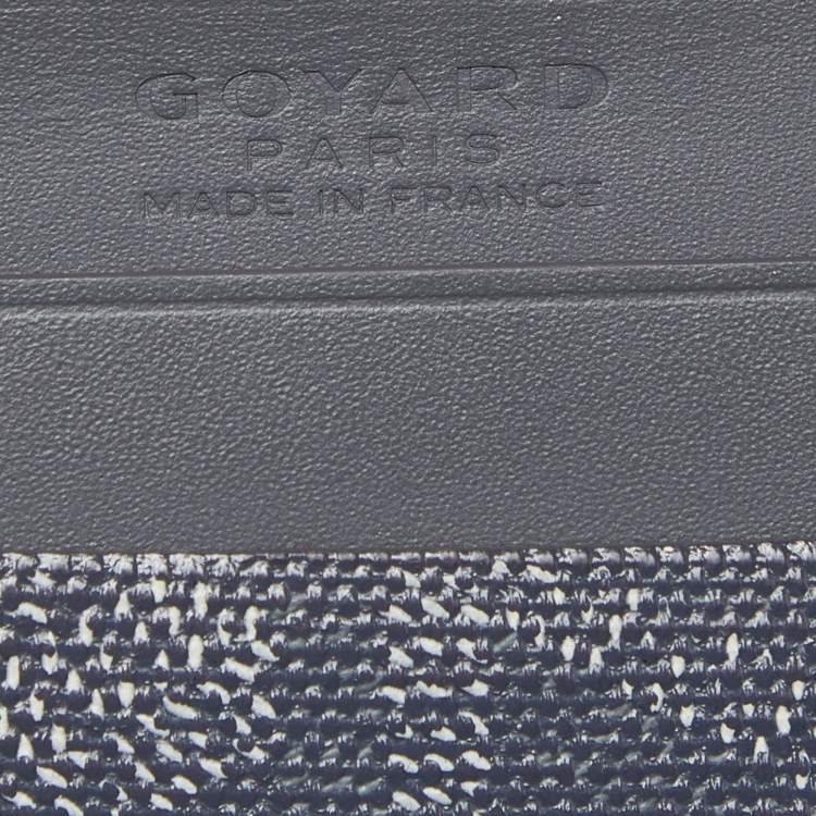 Pre Owned Goyard Grey Goyardine Coated Canvas and Leather Saint Sulpice Card Holder