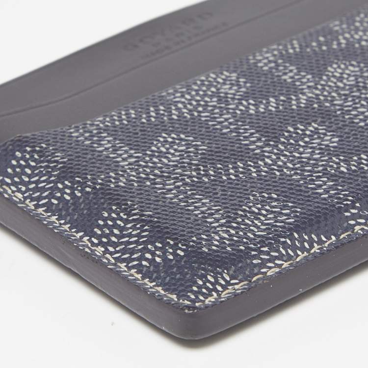 Pre Owned Goyard Grey Goyardine Coated Canvas and Leather Saint Sulpice Card Holder
