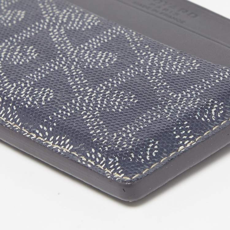 Pre Owned Goyard Grey Goyardine Coated Canvas and Leather Saint Sulpice Card Holder