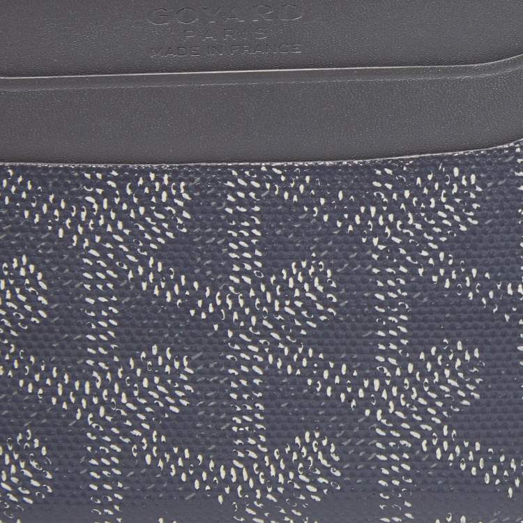 Pre Owned Goyard Grey Goyardine Coated Canvas and Leather Saint Sulpice Card Holder