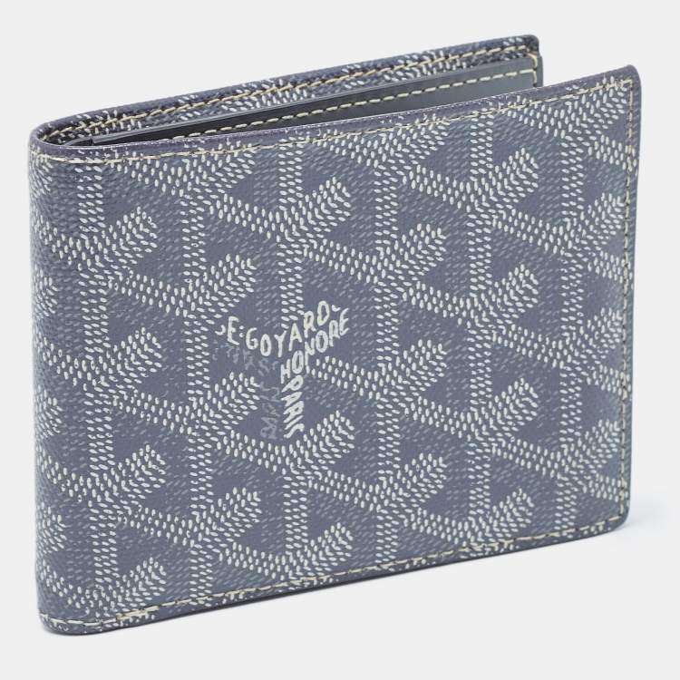 Pre Owned Goyard Grey Goyardine Coated Canvas Victoire Bifold Wallet