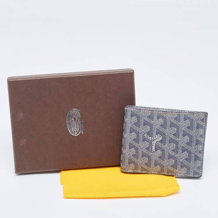 Pre Owned Goyard Grey Goyardine Coated Canvas Victoire Bifold Wallet