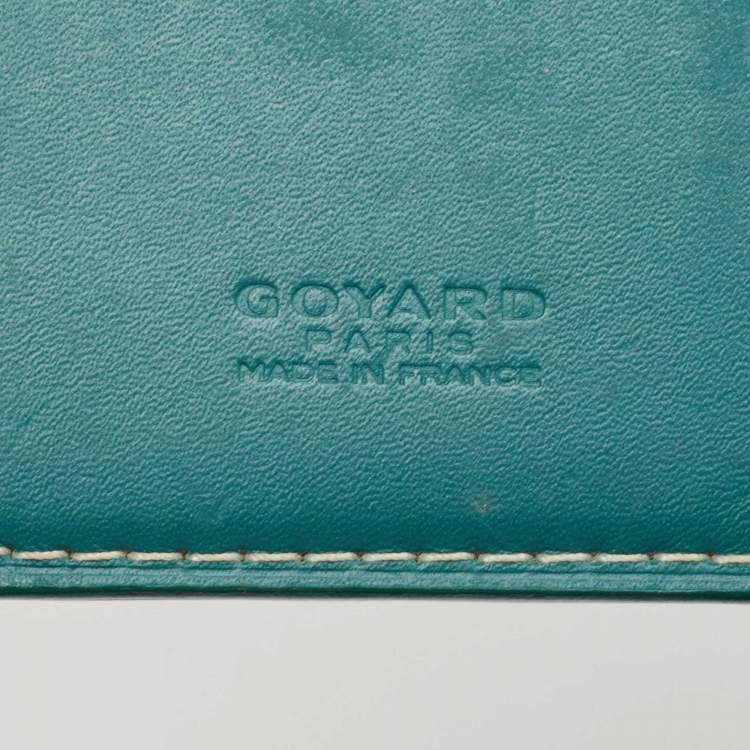 Pre Owned Goyard Green Goyardine Coated Canvas Saint Pierre Card Holder
