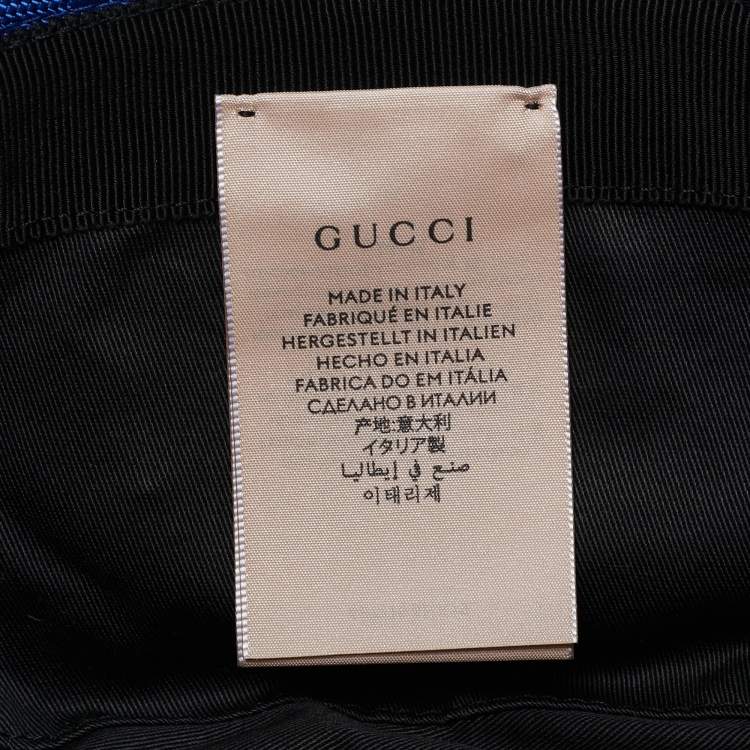 Pre Owned Gucci Blue Canvas Off The Grid GG Supreme Bucket Hat S