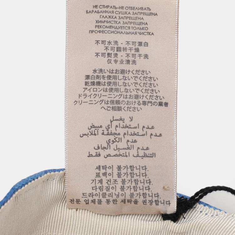 Pre Owned Gucci X Adidas Blue GG Supreme Coated Canvas Baseball Cap