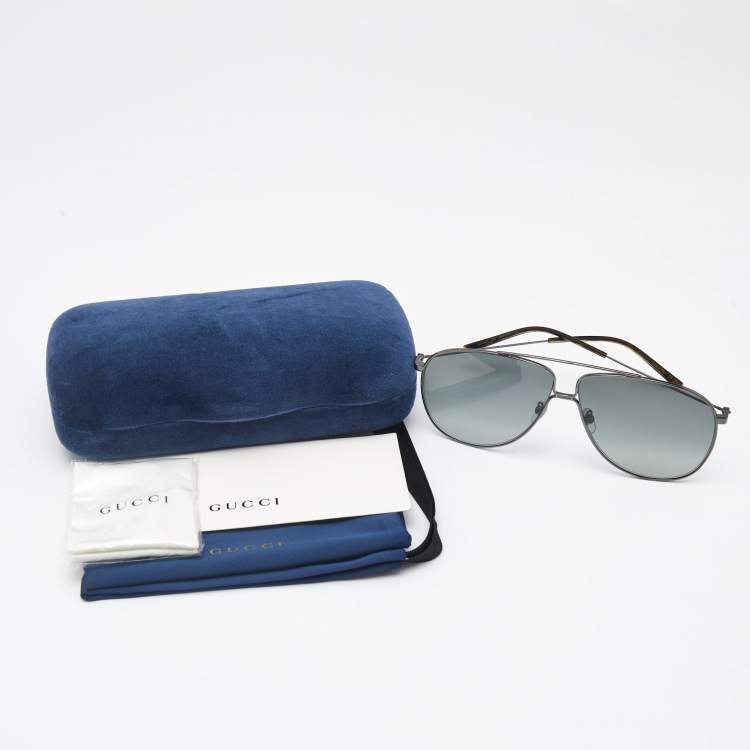 مملوكة مسبقًا Gucci Black Gradient GG0440S Aviator Sunglasses