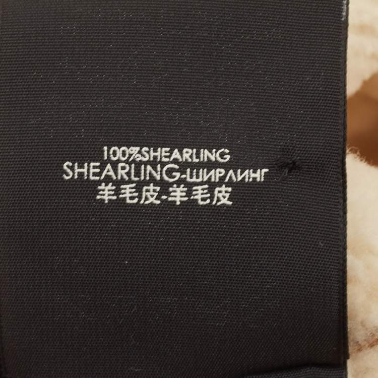 Pre Owned Gucci Brown Shearling Trapper Hat 