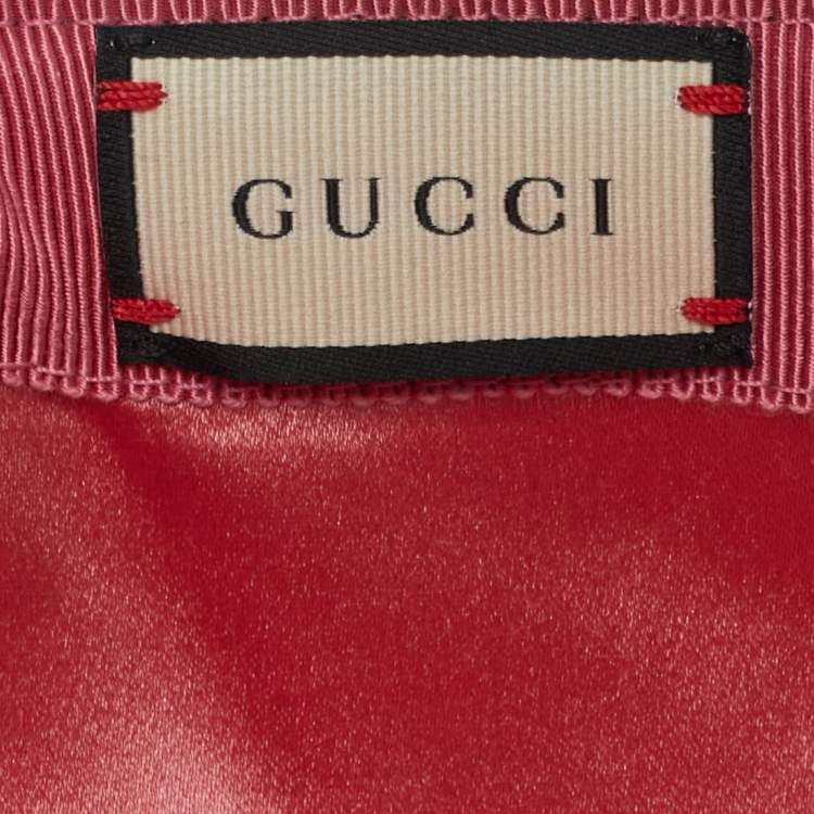 Pre Owned كاب بيسبول غوتشي كانفاس مونوغرامي بشعار الماركة بيج تفاصيل ويب مخطط مقاس متوسط - ميديوم 