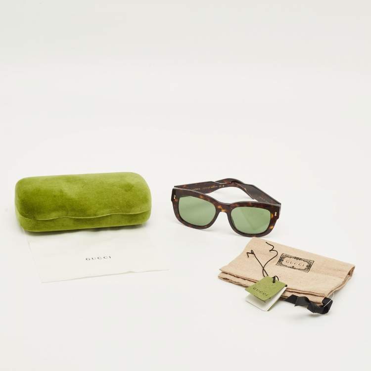 Pre Owned Gucci Havana GG1110S Square Sunglasses