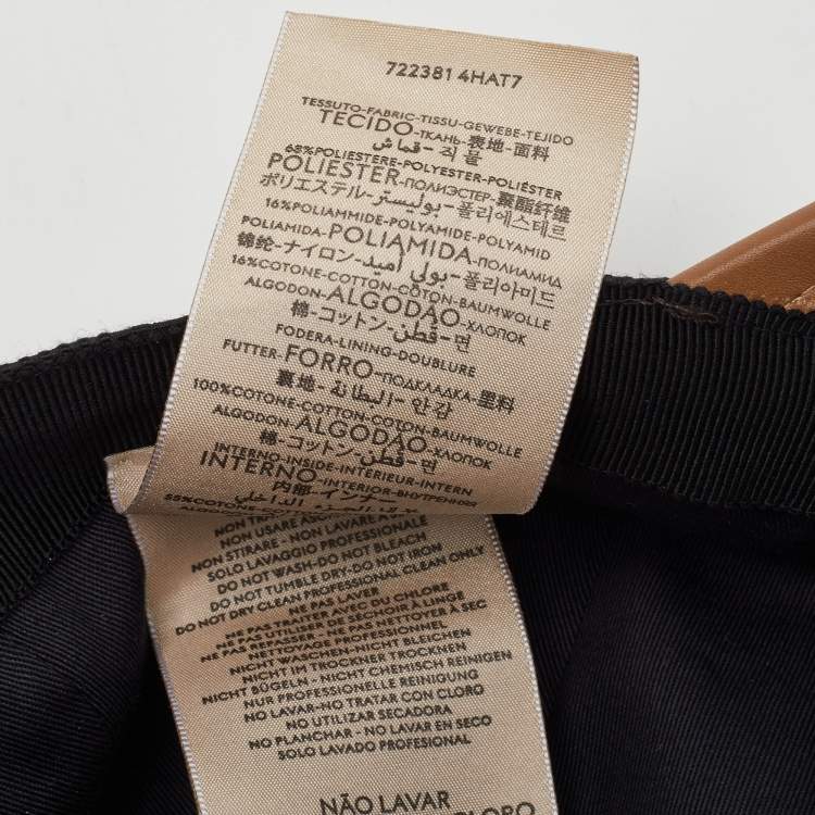 Pre Owned Gucci Black GG Canvas Web Baseball Cap XL