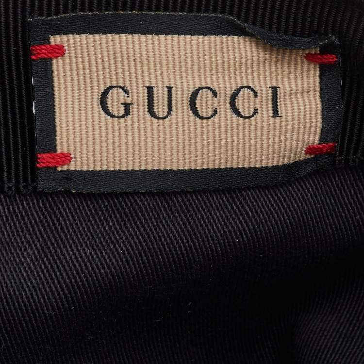 Pre Owned Gucci Black GG Canvas Web Baseball Cap XL