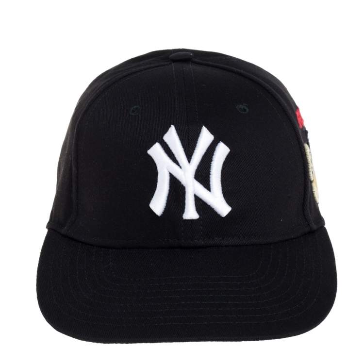 Vooruit Waardeloos Soldaat Gucci Black NY Yankees Patch & Butterfly Appliqued Cotton Baseball Cap Gucci  | TLC