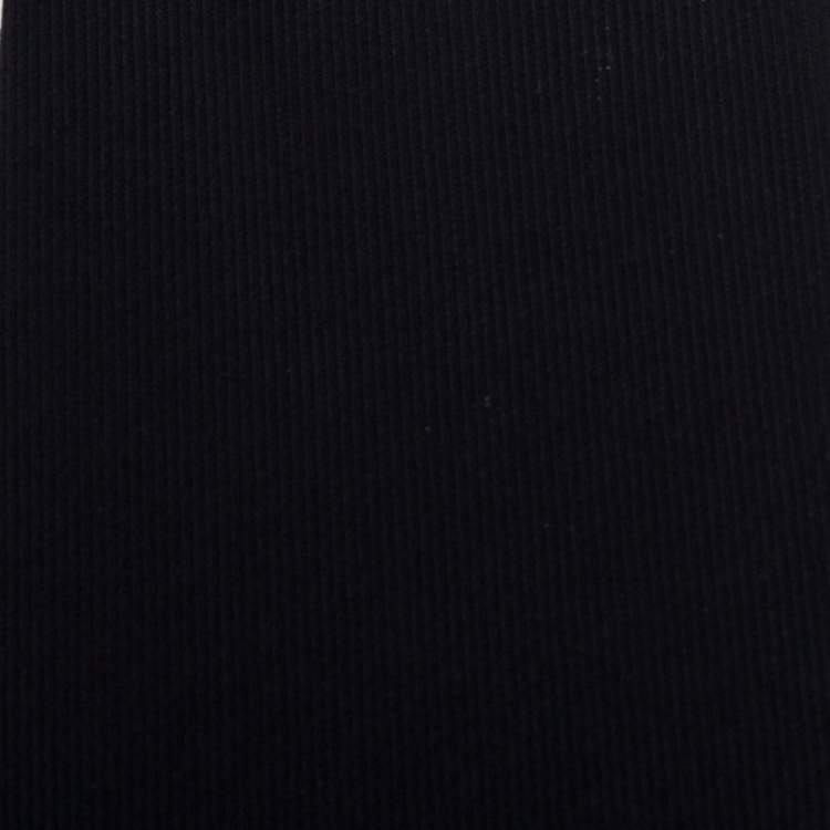 مملوكة مسبقًا Gucci Black Micro Ribbed Cotton Silk Tie