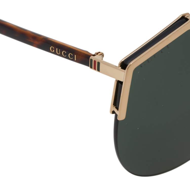 مملوكة مسبقًا Gucci Green Acetate GG0584S Aviator Sunglasses