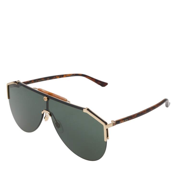 مملوكة مسبقًا Gucci Green Acetate GG0584S Aviator Sunglasses
