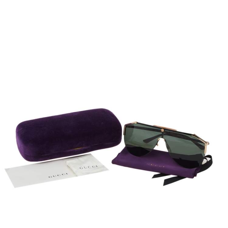 مملوكة مسبقًا Gucci Green Acetate GG0584S Aviator Sunglasses