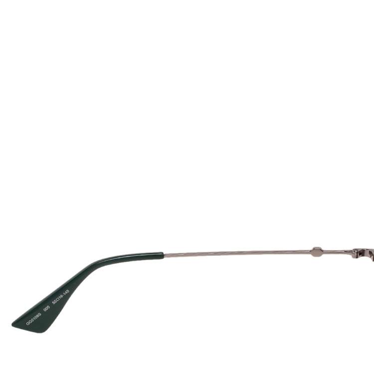 Pre Owned Gucci Web GG0108S Aviator Mirrored Sunglasses