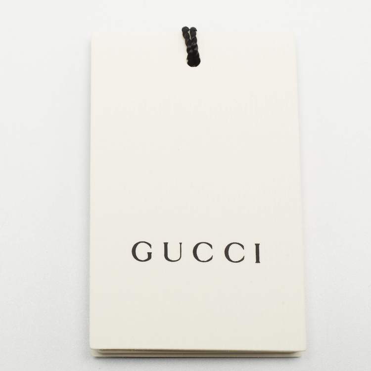Pre Owned Gucci Black Bee Embroidered Silk Slim Tie