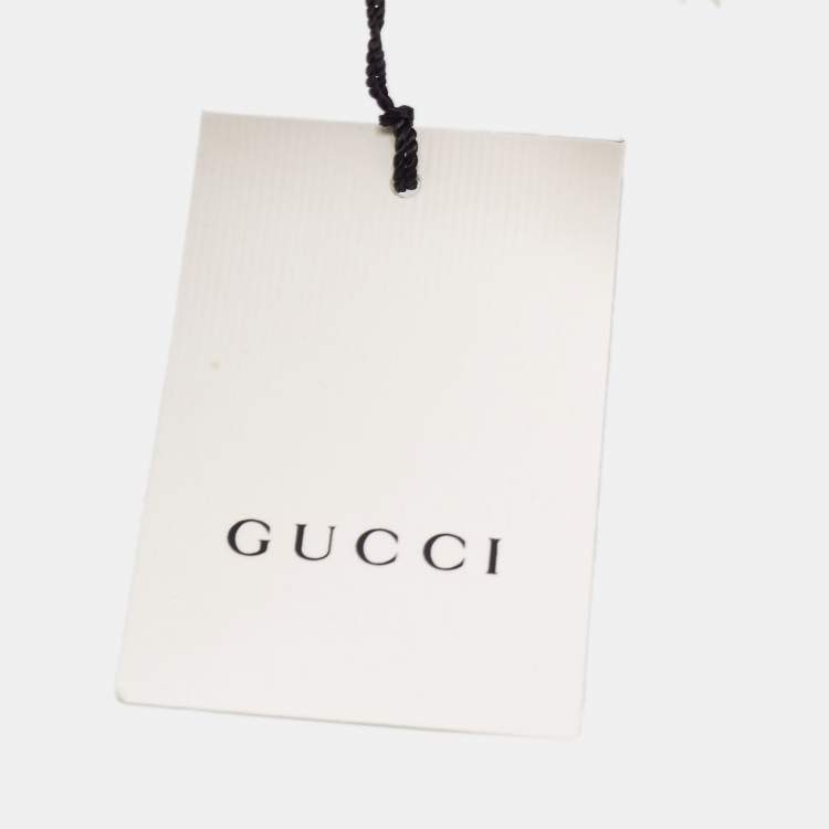 Pre Owned Gucci Red Weppy Silk Jacquard Slim Tie